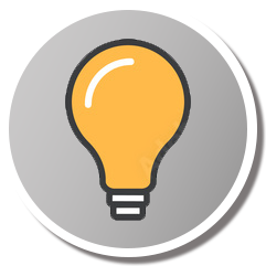 Icon depicting a lightbulb